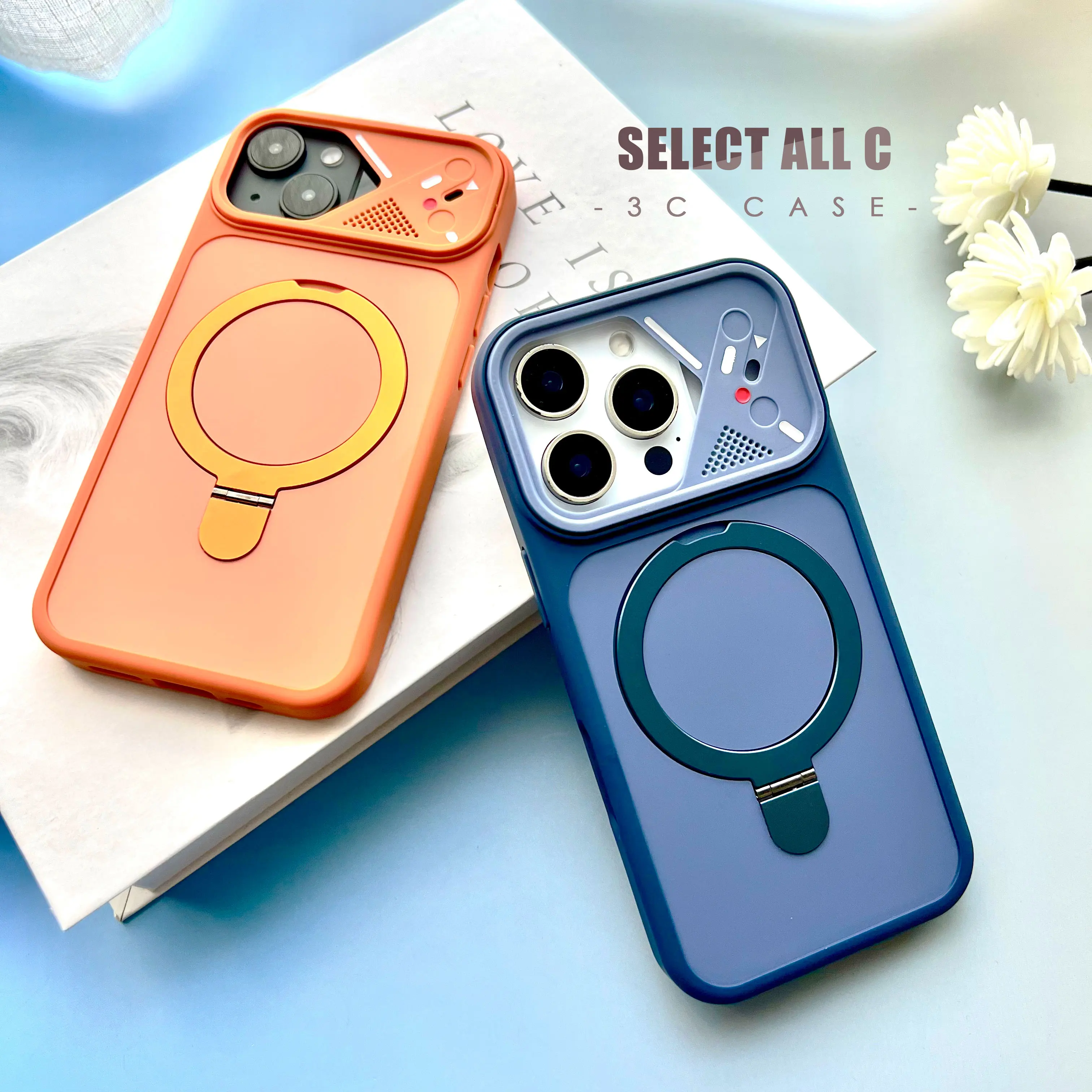 รูปสินค้า เคสแม่เหล็ก Magsafe พร้อมขาตั้ง iPhone 17 Pro Max