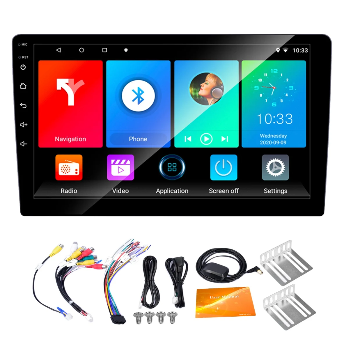 

Автомагнитола 2 Din, Android 10,1, 9 дюймов, mp5-плеер, радио, GPS-навигация, Wi-Fi, Bluetooth