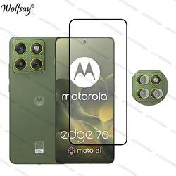 Premium Full Coverage Tempered Glass Screen & Camera Lens Protector - Motorola Edge 70 (1 Glass and 1 Len)