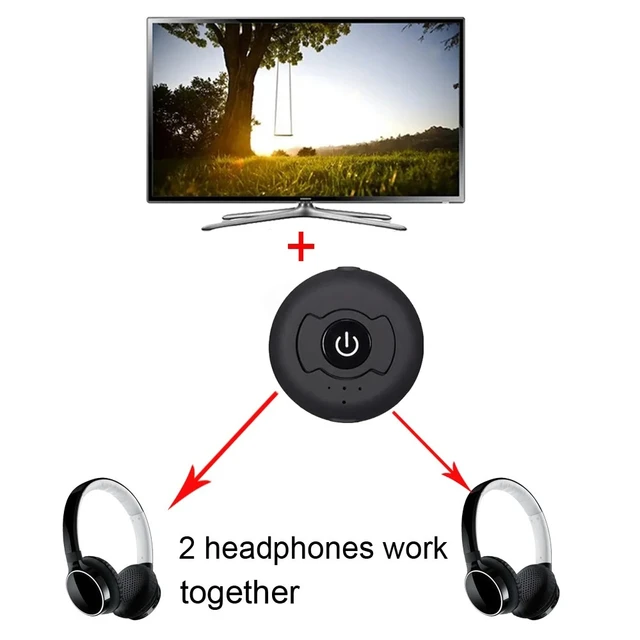 Bluetooth Spliter 5.0 Audio Transmitter For TV PC Connect 2