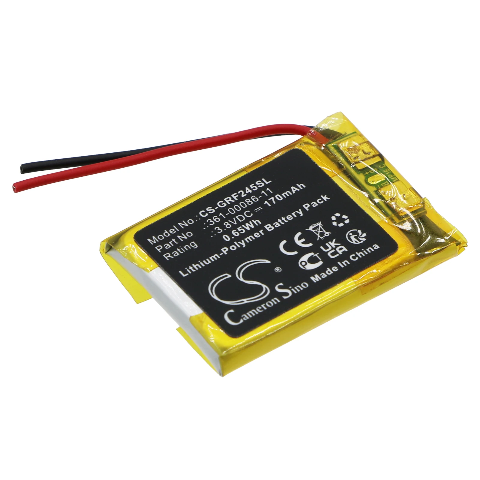 TECHTEK Batterie 170mAh Compatible Garmin Fenix 6S Pro / Venu - Remplace 361-00086-12