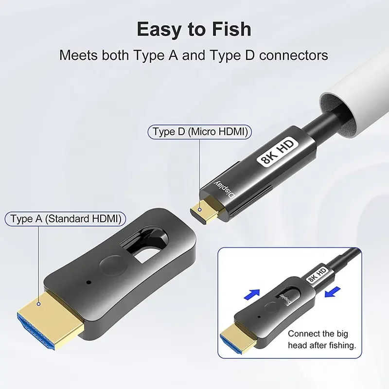 Vention 8K HDMI 2.1 cavo 120Hz 48gbps cavo HDMI in fibra ottica Vention 8K HDMI 2.1 cavo 120Hz 48gbps cavo HDMI in fibra ottica