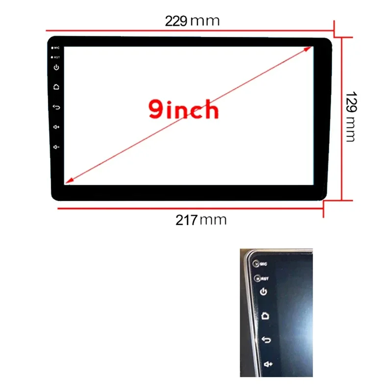 229*129*217mm Tempered Glass Protective Film Sticker for 9 10 Inch Radio Stereo DVD Touch Full LCD Screen for TEYES CC2 CC3 Car tempered glass protective film