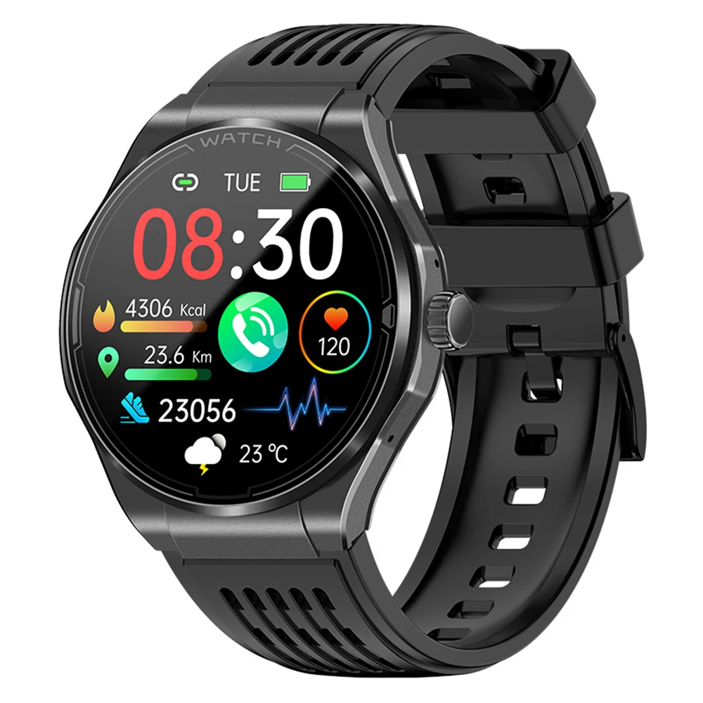 

Blood Glucose Uric Acid Blood Lipid ECG Monitor Smart Watch Men AMOLED Display SOS Bluetooth Call Smartwatch Outdoor Sport Watch