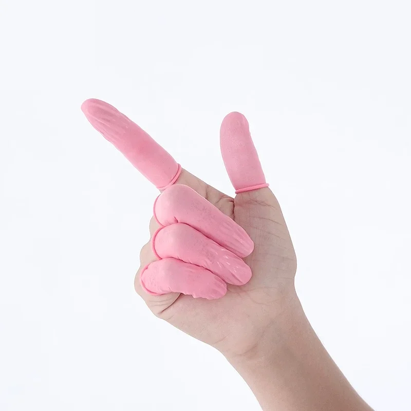 Natural Rubber Gloves Finger Cots Latex Fingertip Protective Disposable silicone gloves 20/50pcs disposable gloves protective gloves cleaning gloves