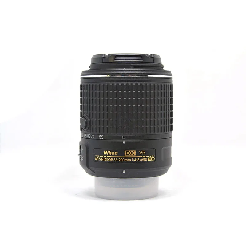 Nikon Af-S Dx Nikkor 55-200Mm F/4-5.6G Ed Vr Ii Obiettivo Obiettivo Originale Anteriore + Custodia Posteriore