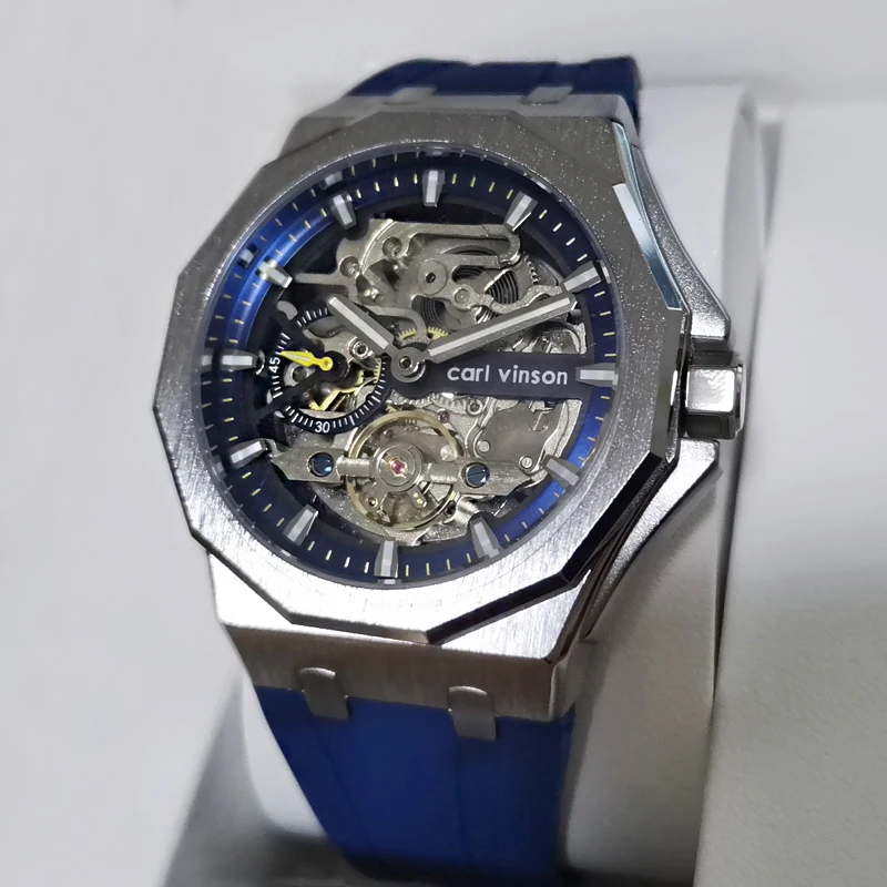 

Top Brand Brushed Steel Case Automatic Watches Luminous 30m Waterproof Sports Tourbillon Mechanical Watch For Men Reloj Hombre