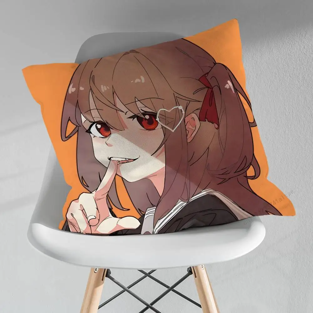 N-Neuro Sama Vtuber 다양한 크기의 사각형 베개 케이스 자동차 홈 침실 장식 생일 선물