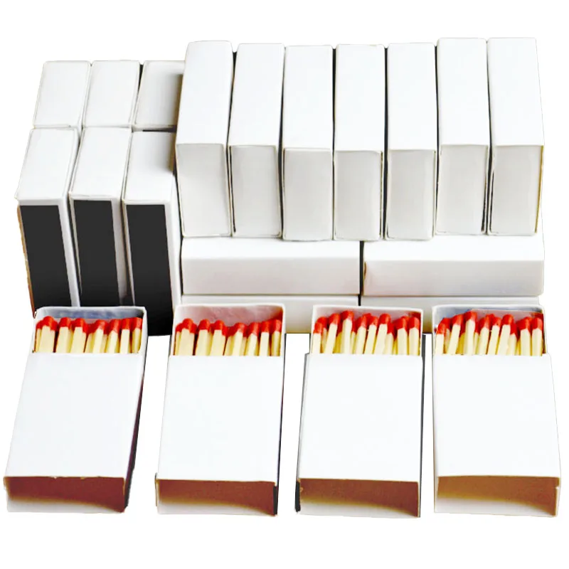 Description Picture 5 of item100Box 48mm Red-Colored Head Matches Box Creative Gift DIY Personalized Logo Printing Customized Wedding Party Hotel Shop Design