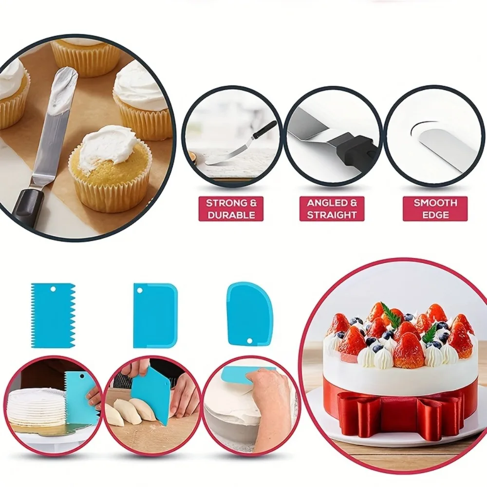 Cake Decorating Tip Set 100PCS/SET Icing Piping Bags and Tips Set