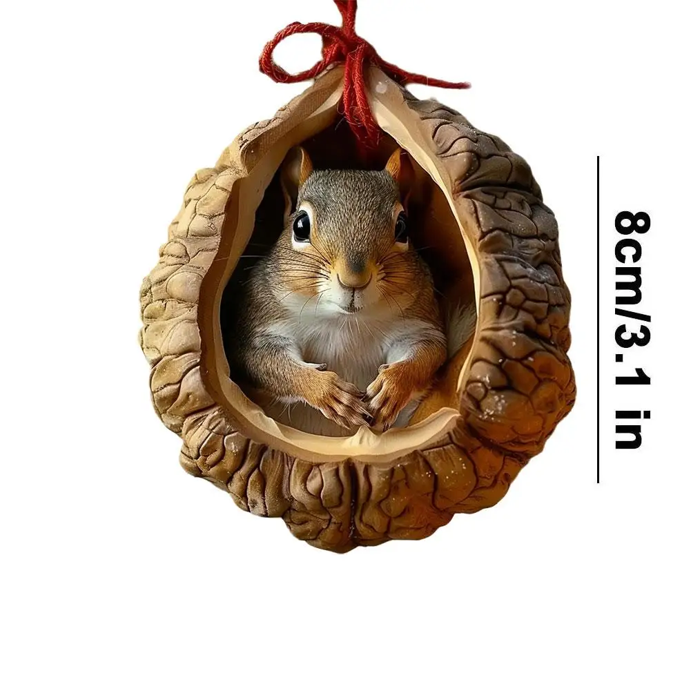 Animal Christmas Ornaments 2D Acrylic Forest Animal Ornaments Cute Christmas Tree Pattern DIY Tree Decoration