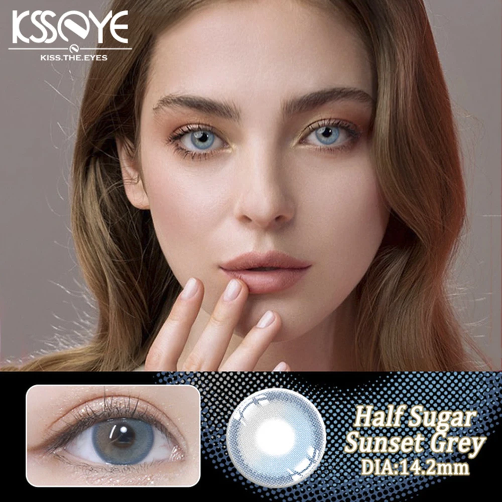 Ksseye 1 Pair Colored Contact Lenses For Eyes High Quality Fashion Brown Eyes Contacts Lenses