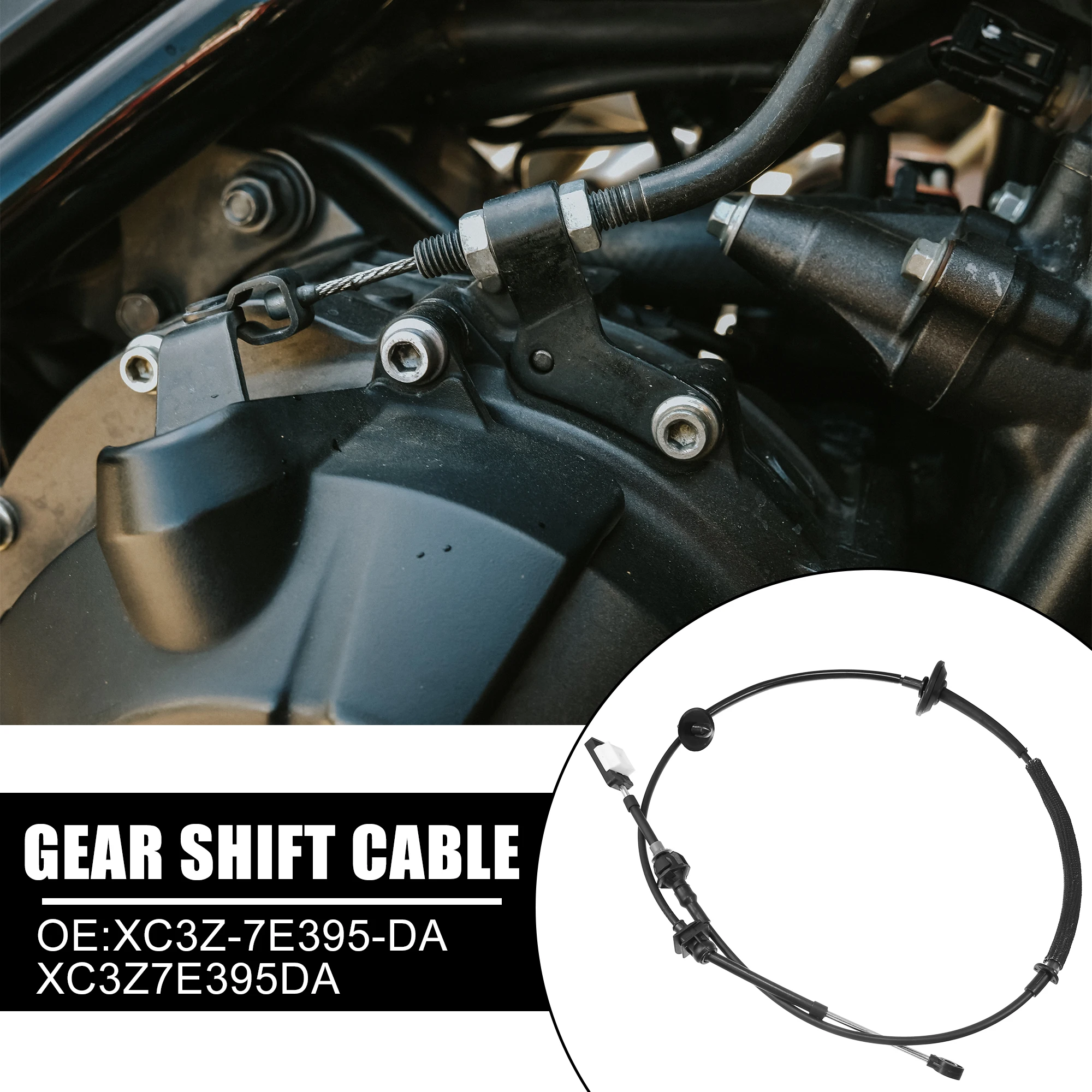 X Autohaux XC3Z7E395DA Car Gear Shift Transmission Cable for Ford Excursion 2000-2005 for Ford F-250 F-350 F-450 F-550