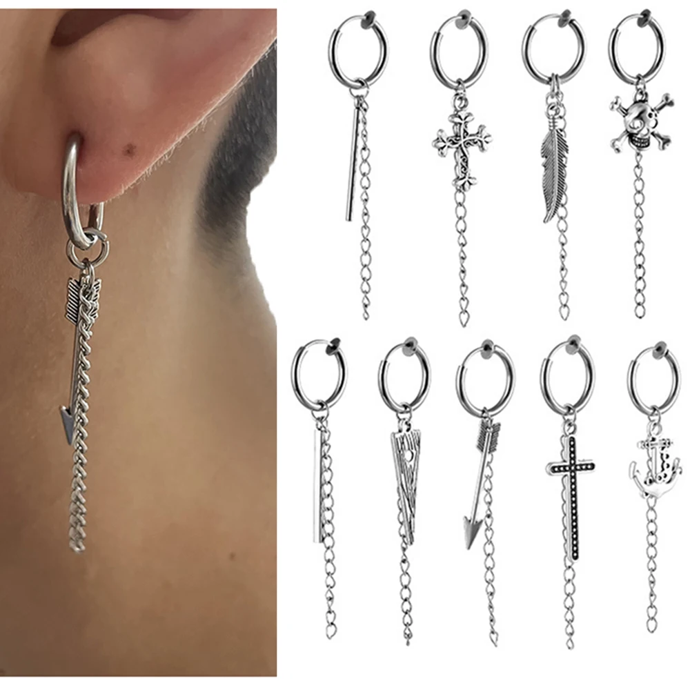 ONESING 12 Pairs Black Magnetic Earrings for Men Clip On Earrings for Men  Fake Earrings Mens Earrings Hoop Dangle Earrings Black Earrings for Men  Women Fake Piercing Non-Piercing Earrings Set in Kuwait |