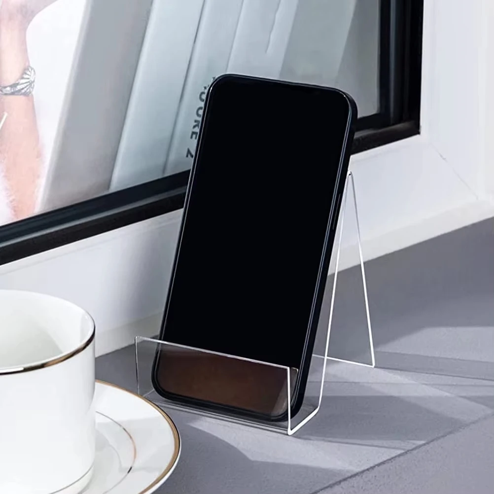 4pcs Transparent Display Stand Book For Shelf Desktop Bookshelf Acrylic Clear Storage Office Book Stand For Display 5
