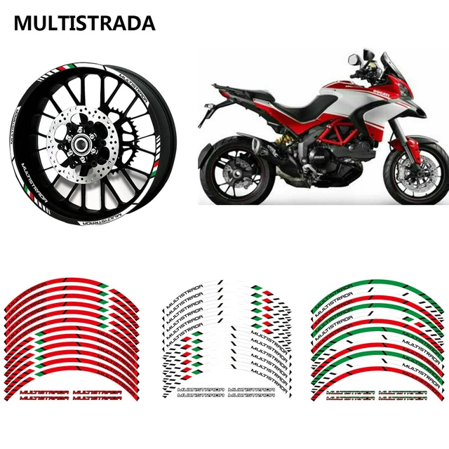 Set Adesivi per Cerchi Moto DUCATI MULTISTRADA 950 1200 1260 V4 V2
