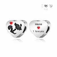FC Jewelry Fit Original Pan Charm Bracelet 925 Silver Horse Mother Baby  Silhouette Bead For Making Best Friend Teacher Berloque 1