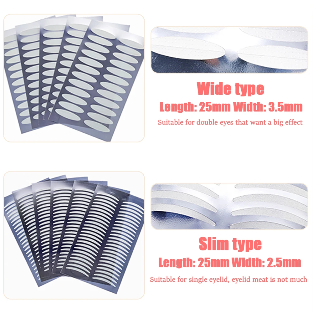 Double Fold Eyelid Tape 720/1056PC Invisible Self-Adhesive Waterproof Fiber Stickers for Eyelid