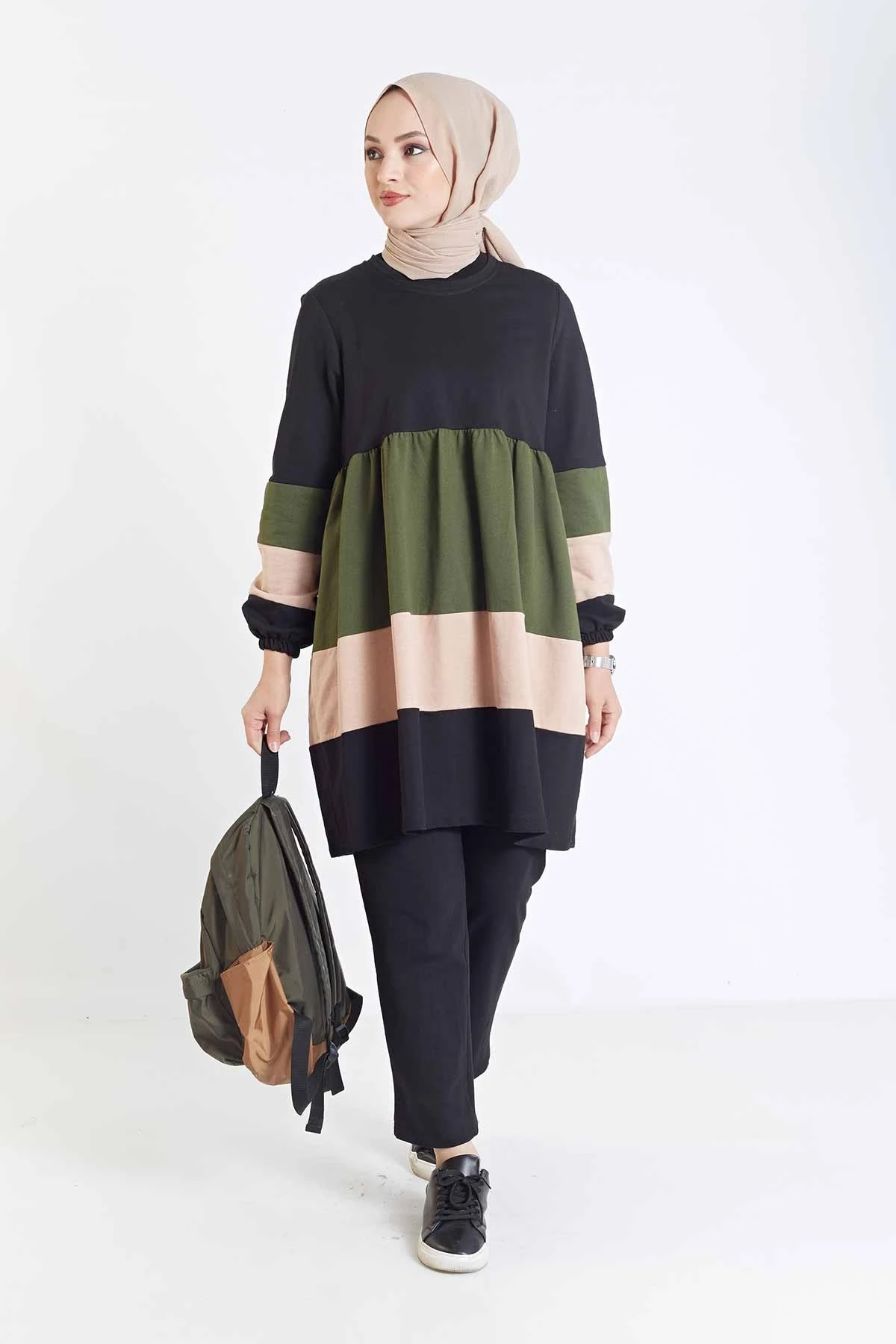 

Двойной хиджаб, наборы, черный, зимний, осенний, женский головной платок, исламский, Турция, 2021