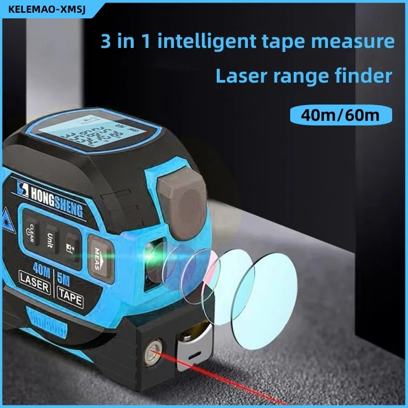 

3 in1 Laser Rangefinder Accurate Distance Meter 40M 60M Measuring Instrument Level Digital Laser Tape Measure Finder Tool