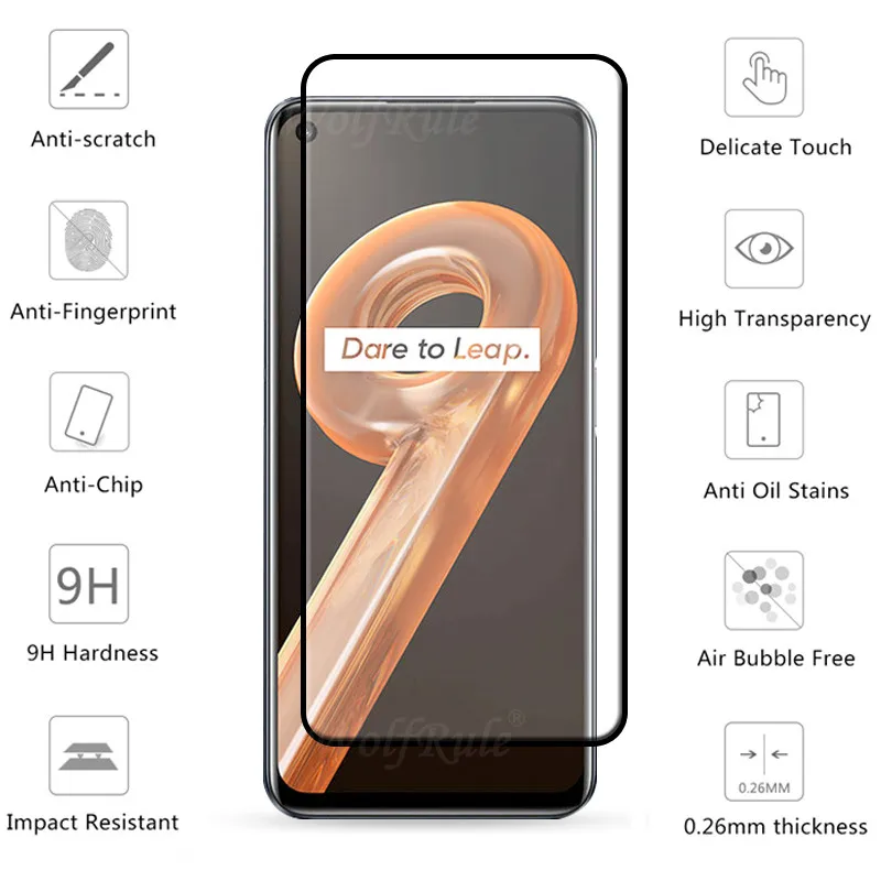 mobile phone screen protector Full Cover Glass For Realme 9i Glass For OPPO Realme 9i Tempered Glass Protective Screen Protector For Realme 9i 9 i Lens Glass t mobile screen protector