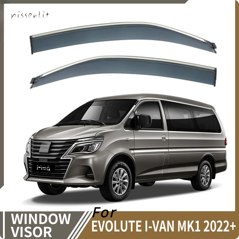 

Козырек для стекла Evolute I-Van 2022-2024, защита от дождя, аксессуары, яркие полосы, дефлекторы, козырек от дождя