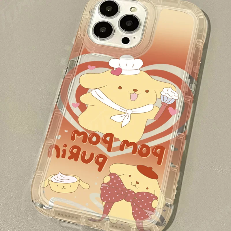 thumbnail image 1 of Saniro-funda protectora de silicona para iPhone, carcasa transparente con estampado de Pom Purin para iPhone 15, 14, 13, 12, 11 Pro Max, XR, XS, X, 8, 7, 6, 6S Plus, SE 2020, 1 of 5