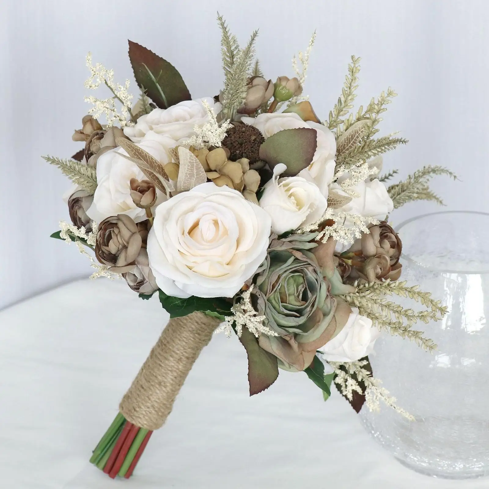 Wedding Bouquets Wedding Flower Decoration Wedding Bride Bouquet Photo Props Bride Hands Holding Bouquet Artificial Flower Engagement Church Wedding Party Decoration
