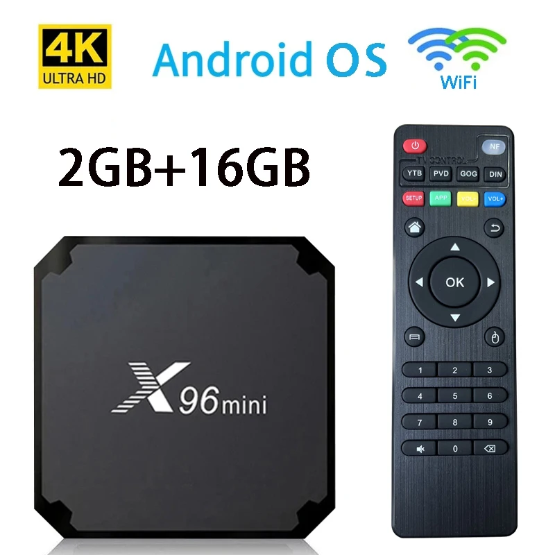 X96 mini Android OS Smart TV Box H313 S رباعي النواة 2GB 16GB WiFi 4G HD 4K 3D H.265 Media Player Iptv TV Box 1