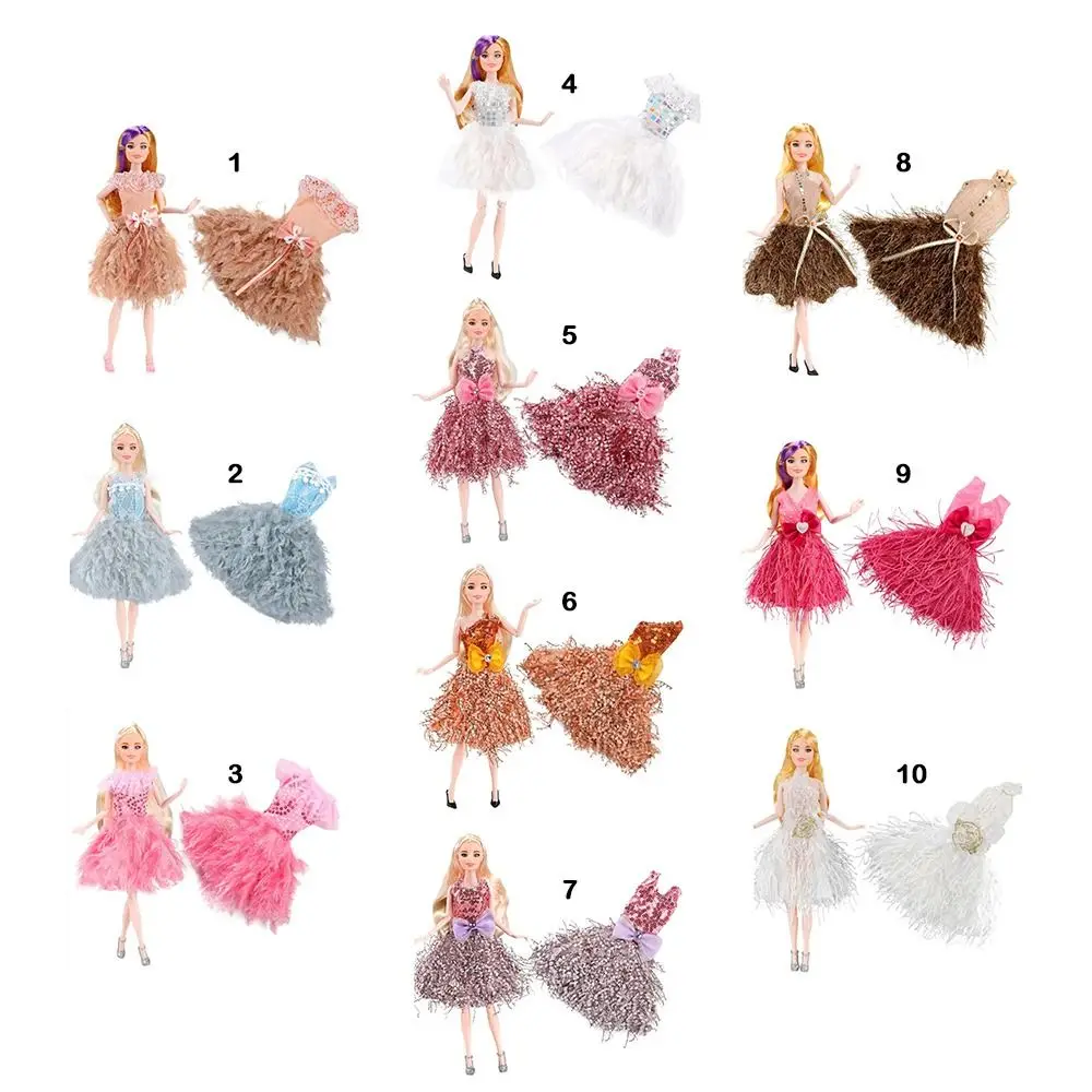 Fashion Doll Party Clothes Elegant Casual Wears Doll Princess Dresses Suit for 30cm Doll/for 1/6 BJD Dolls/for 11.5" Dolls