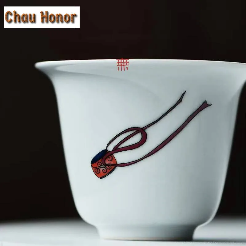 100ml Dunhuang Apsaras Ceramic Gaiwan Ancient Tea Brewing Cup Porcelain Bowls Tea Tureen Tea Maker Cover Bowl Accessories Gift
