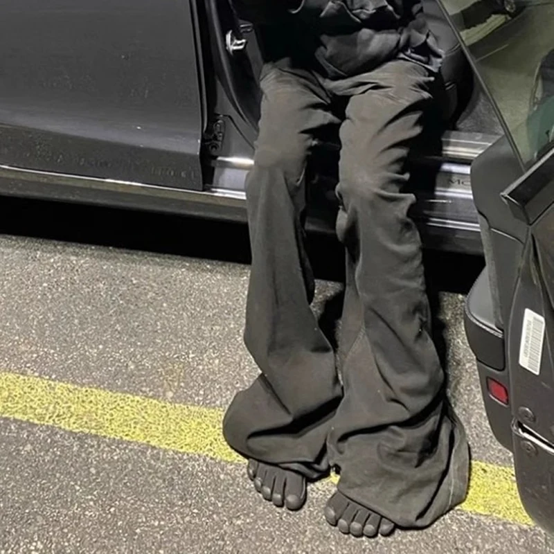 Men's Jeans Fashion Pants for Man Zipper Full Length Streetwear Pants Denim Black Solid Men's Clothing 2