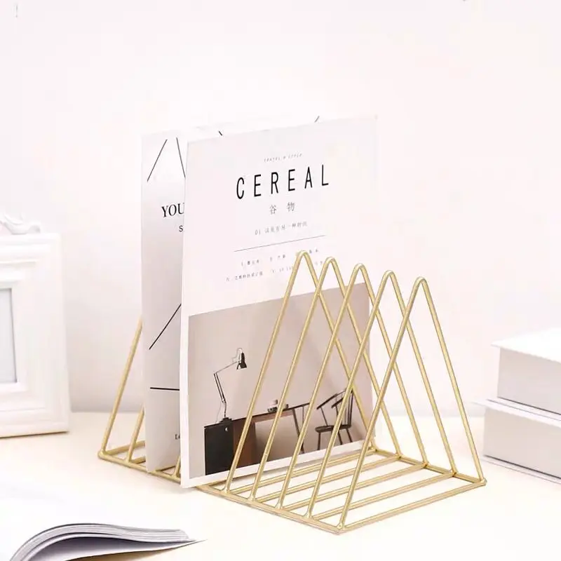 Nordic Style Triangular Bookshelf Magazine Storage And Organization Shelf Desktop Bookshelf Dust-Proof Storage Book Box