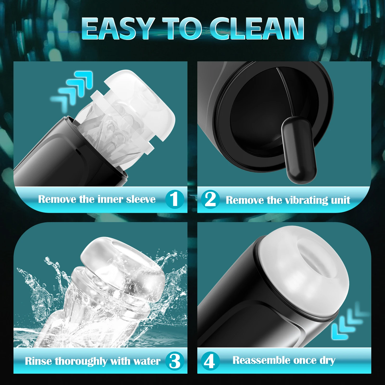 Masturbador masculino de succión automática, máquina de mamada con vibración, taza de masturbación con 9 succión y 10 modos de vibración. 6 Masturbador masculino de succión automática, máquina de mamada con vibración, taza de masturbación con 9 succión y 10 modos de vibración. 6