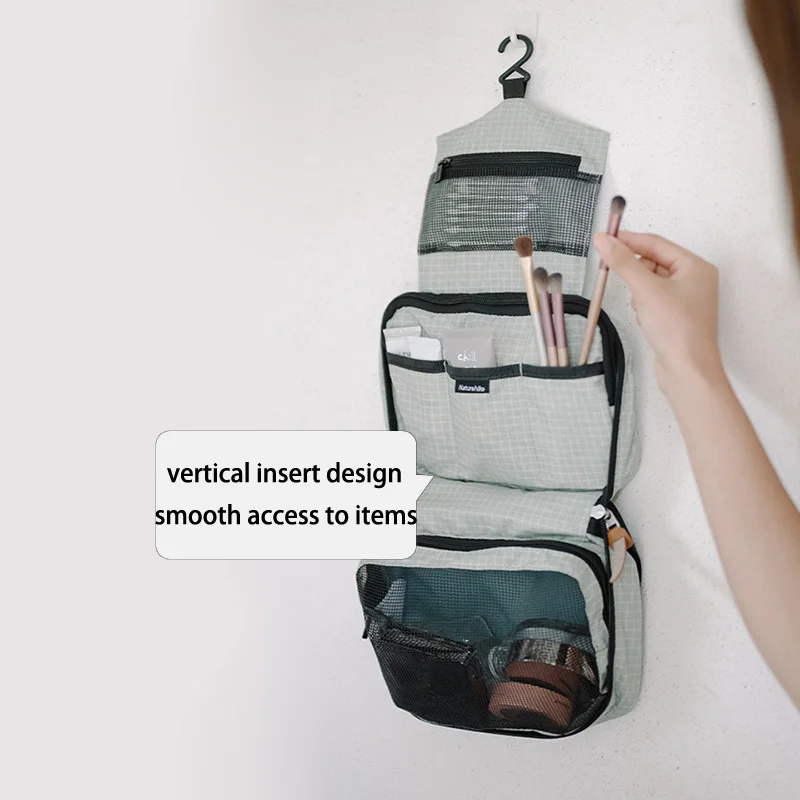 Naturehike Travel Hanging Toiletry Bag Water-proof Cosmetic Storage Bag PVC Wet Dry Separated Camping Hiking Wash, waterproof bag,dry bag