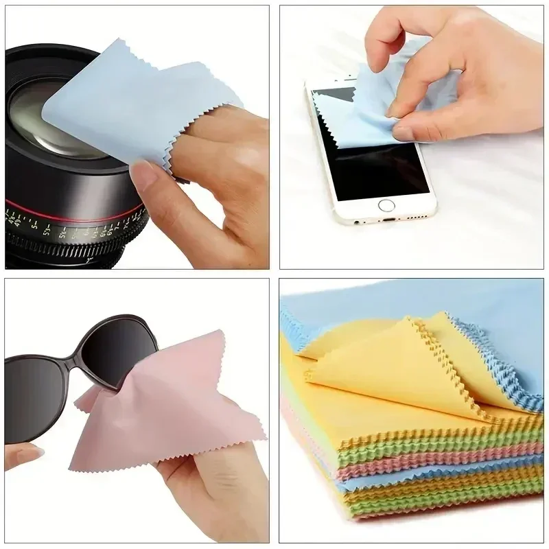 1-200pcs High Quality Lens Clothes Cleaner For Chamois Glasses Microfiber Cleaning Cloth for Glasses Phone Screen Cloth Clean 5