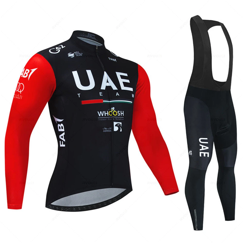 Uae Team Autumn Cycling Jersey Set Bicycle Sportwear MTB Maillot Ropa Ciclismo Road Bike Uniform Long Sleeve Bicicleta Clothing 5