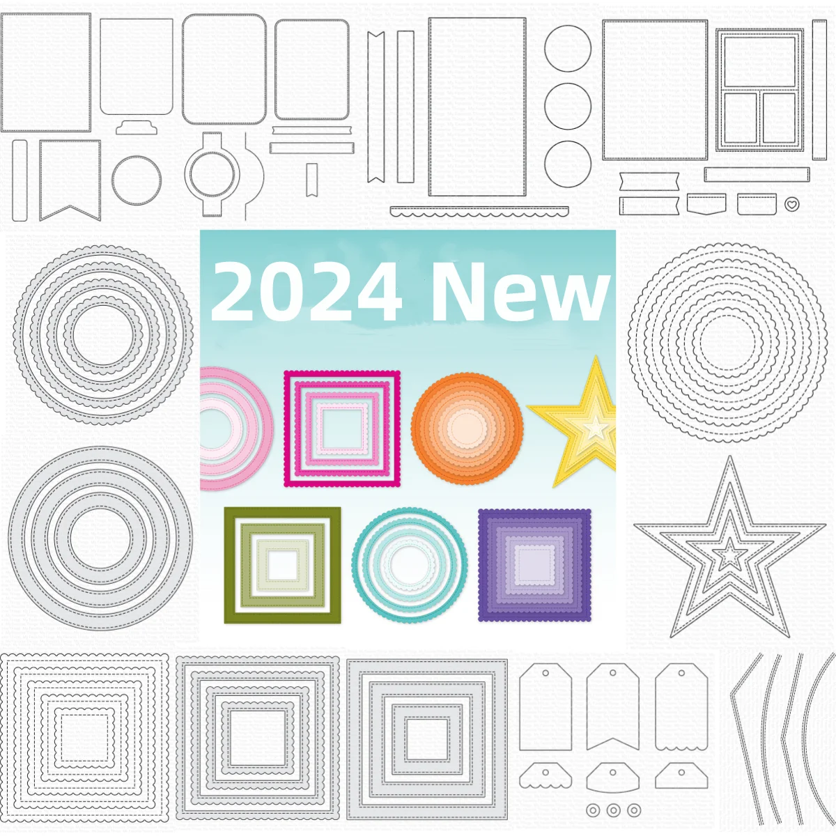 

Graph Border Tag Metal Cutting Dies for Decorating Scrapbooking Diy Paper Card Album Mould Embossing Craft 2024 New Arrivals