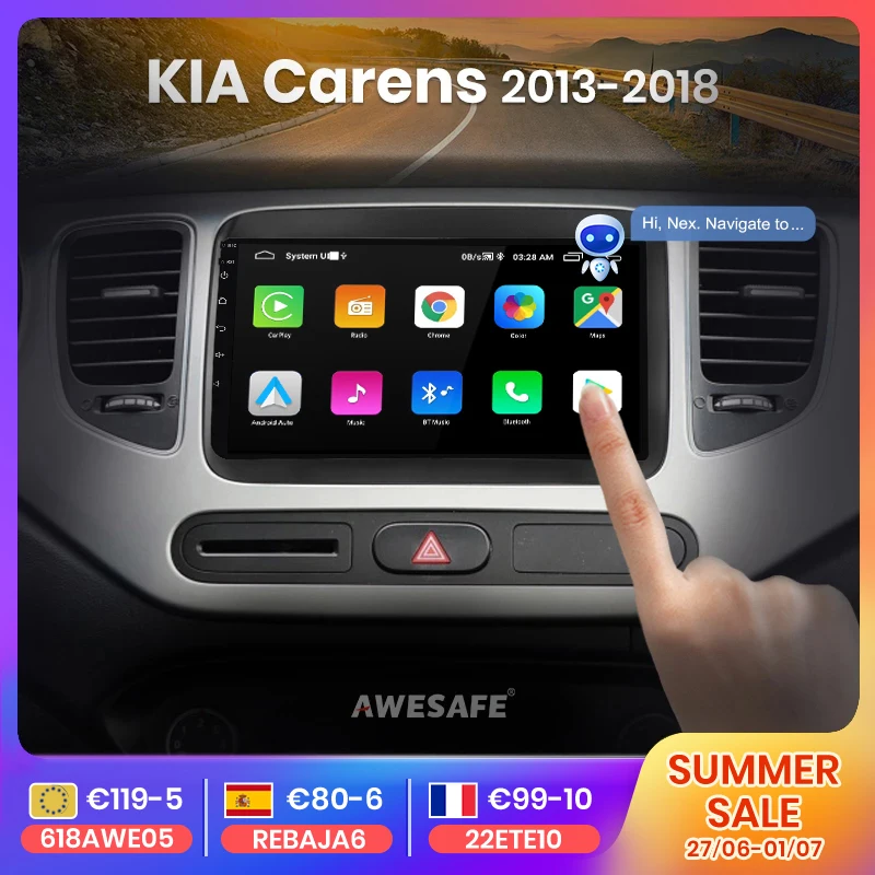 AWESAFE PX9 8+256GB dab GPS Track 2din android autoradios Zum Kia