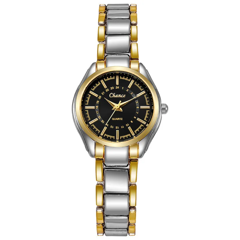 ساعة نسائية عصرية بسوار من الستانلس ستيل ساعات كوا...