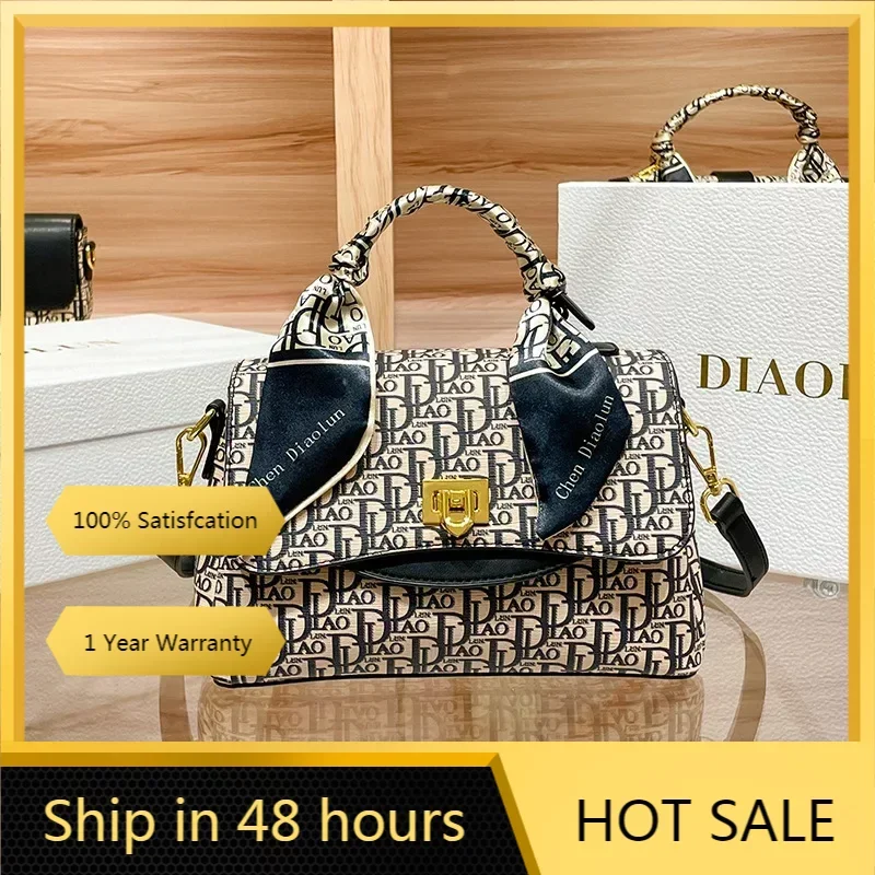 

Famous Designer Luxury Brand Shoulder Messenger Bags Scarf Printing Women Purse And Handbags High Quality Small Square Bags