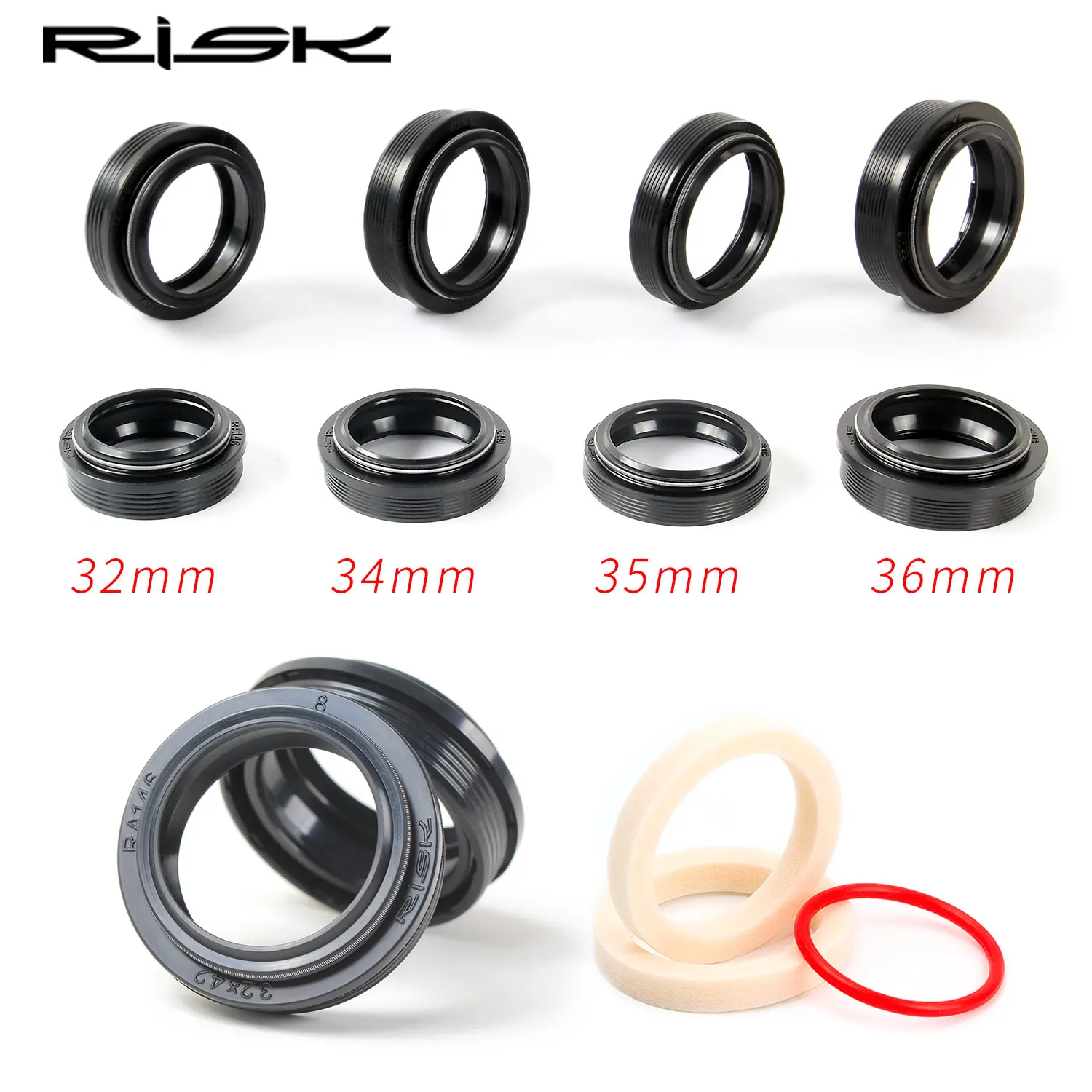 Guarnizioni Antipolvere Per Forcella Bici 30-40 Mm - Kit Manutenzione Per FOX, Rockshox, Manitou, Suntour - 38x48 Mm