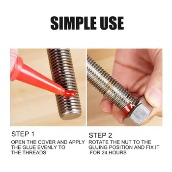 مانع تسرب لاصق مانع للتسرب ، مسمار مسمار أزرق ، قفل خيطي ، غراء لولبي سريع الإصلاح ، مركب صمولة ، نصف ، 50 2