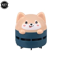 Mini Handheld Desktop Vacuum Cleaner Portable USB Rechargeable Cleaner Cartoon Shape Eraser Dander Confetti Cleaning Brush 2