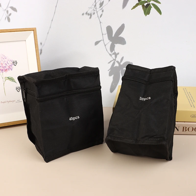 30/40/60/80Pcs Pencil Bag Art Marker Pen Storage Bag Large Capacity Canvas Marker Pen Organizer Folding Square Pouch