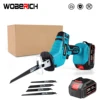 Cordless Reciprocating Saw 18V Adjustable Speed Cutting Bandsaw Electric Saw Wood Metal PVC Pipe Cutting fit Makita 18v Battery 1