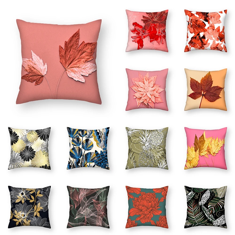 

45x45cm geometric flower series printed pattern cushion cover for home living room sofa decoration throw pillow pillowcase