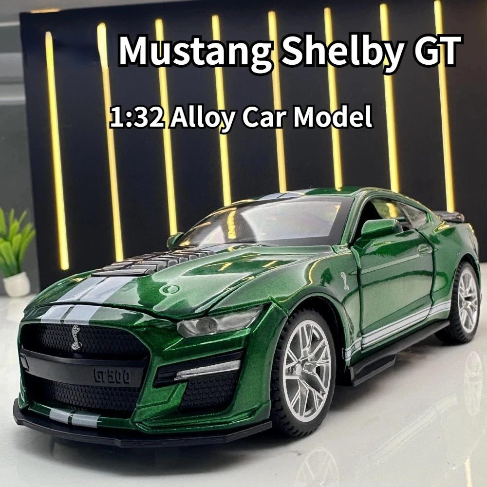

1/32 Ford Mustang Shelby GT Toys Model Car Alloy Diecasts Vehicle Model with Light Sound Super Sport Car for Boy Birthday Gifts