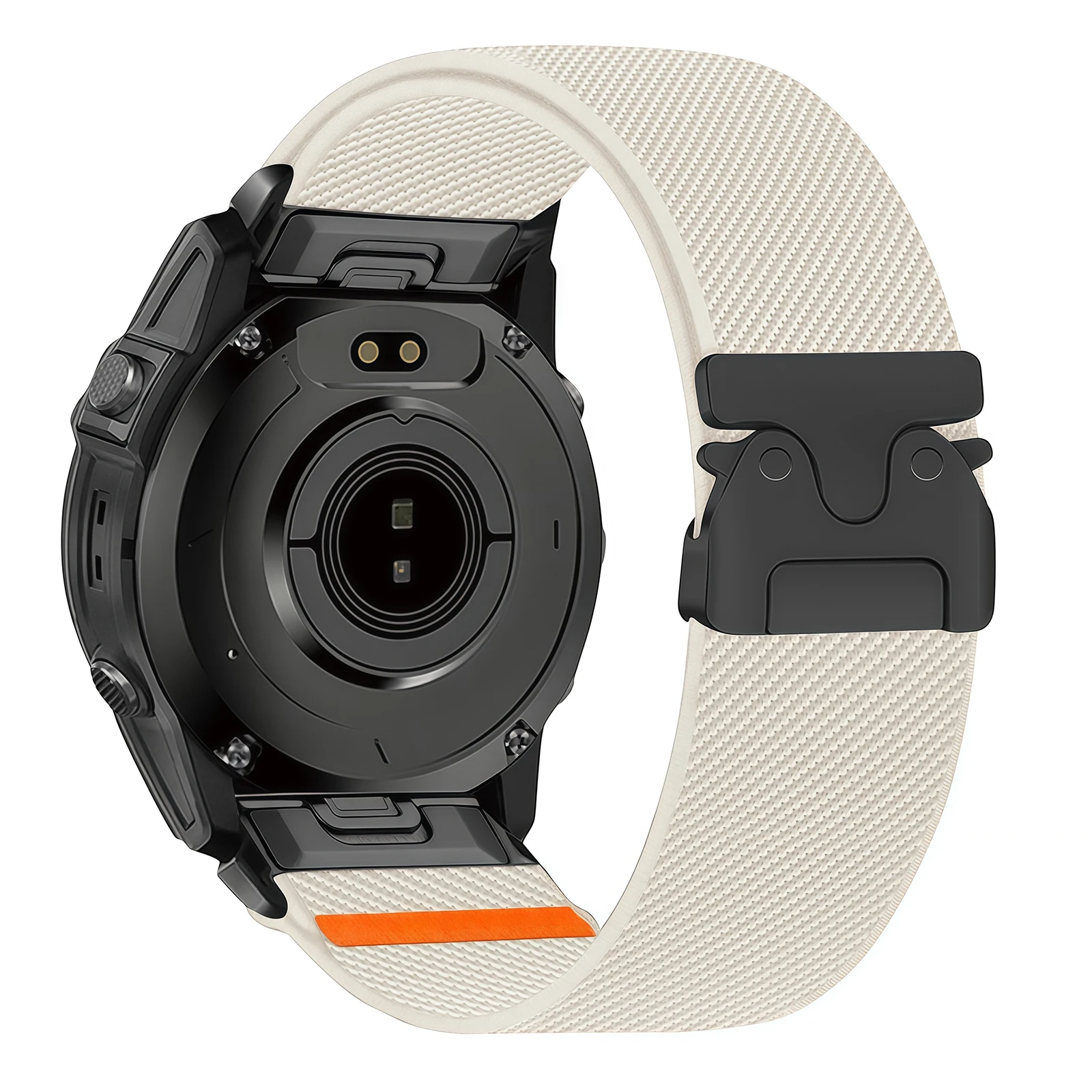 BUSKOZ Quick Release Elastic Woven Fitness Watch Strap - Breathable & Sweatproof with Metal Buckle
