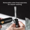 High-quality, efficient, and gentle portable black USB rechargeable mini nose hair trimmer for men. Remove unwanted hair easily  3